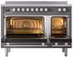 Ilve® Professional Plus II 48" Graphite Matte Pro Style Induction Range-1