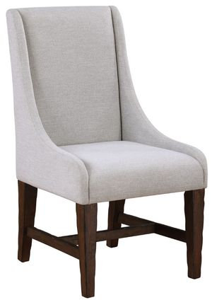 Steve Silver Co. Auburn Beige Dark Tobacco Upholstered Dining Arm Chair Steve Silver Co. Auburn Beige Dark Tobacco Upholstered Dining Arm Chair