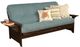 Kodiak Furniture Phoenix Linen Aqua/Espresso Full Futon with Mattress-0