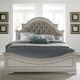 Liberty Furniture Magnolia Manor Antique White/Weathered Bark California King Upholstered Panel Bed-2
