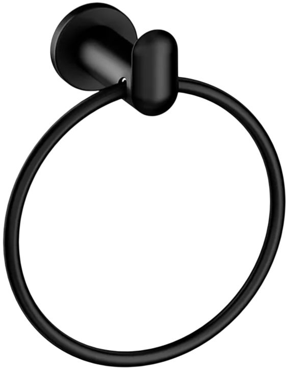 KOHLER® Kumin™ Matte Black Towel Ring-0