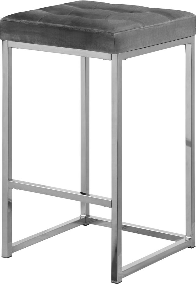 Meridian Furniture Nicola Gray Velvet Counter Stool-0