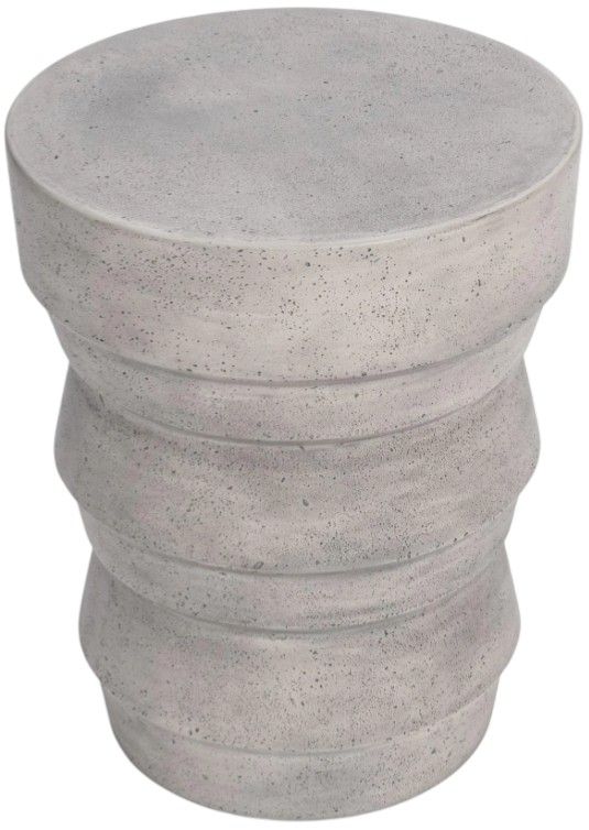 Classic Home Anora Light Gray Concrete Outdoor Accent Table-2
