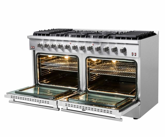 FORNO® Galiano 60" Stainless Steel Pro Style Gas Range-2