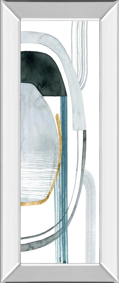 Classy Art Gradient Gears II by Grace Popp Mirror Framed Wall Art-0