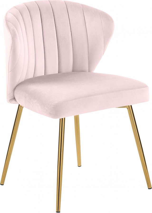 Meridian Furniture Finley Pink Velvet  Dining Chair-0