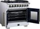 FORNO® Capriasca Series Alta Qualita 36" White Pro Style Dual Fuel Range-4