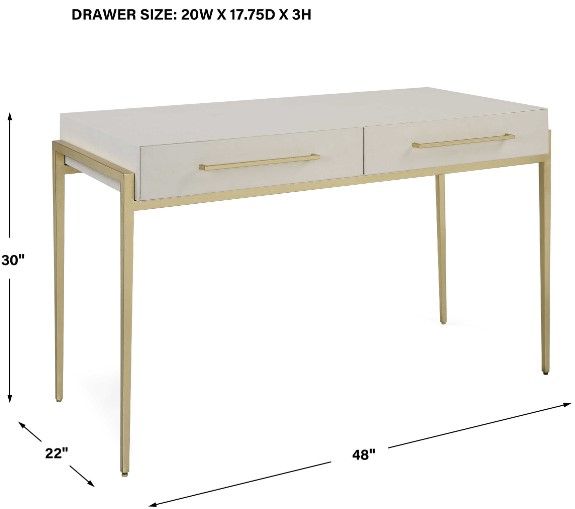 Uttermost® Jewel White Modern Desk-2