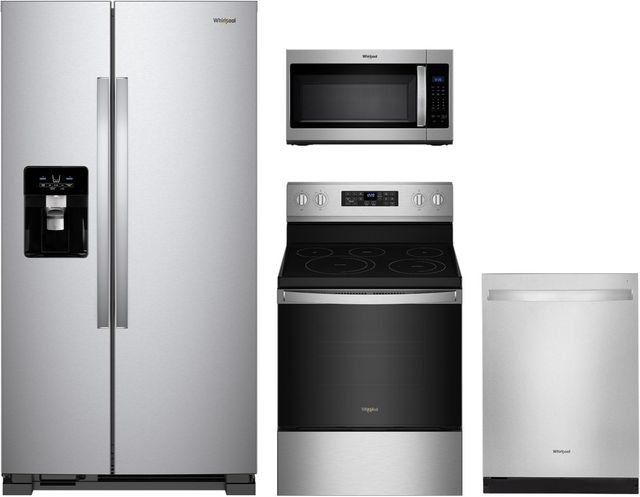 Whirlpool® 4 Piece Fingerprint Resistant Stainless Steel Kitchen Package-0