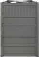 Elements International Sami Gray Youth Twin Over Twin Step Bunk Bed with Left Headboard-3