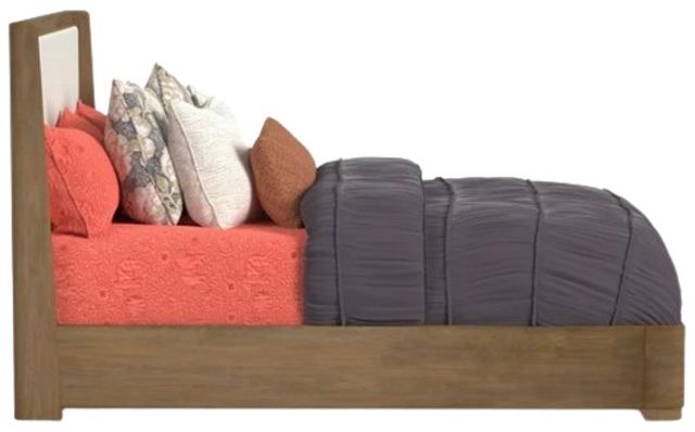 Flexsteel® Normandy Cream/Driftwood Queen Upholstered Panel Bed-2