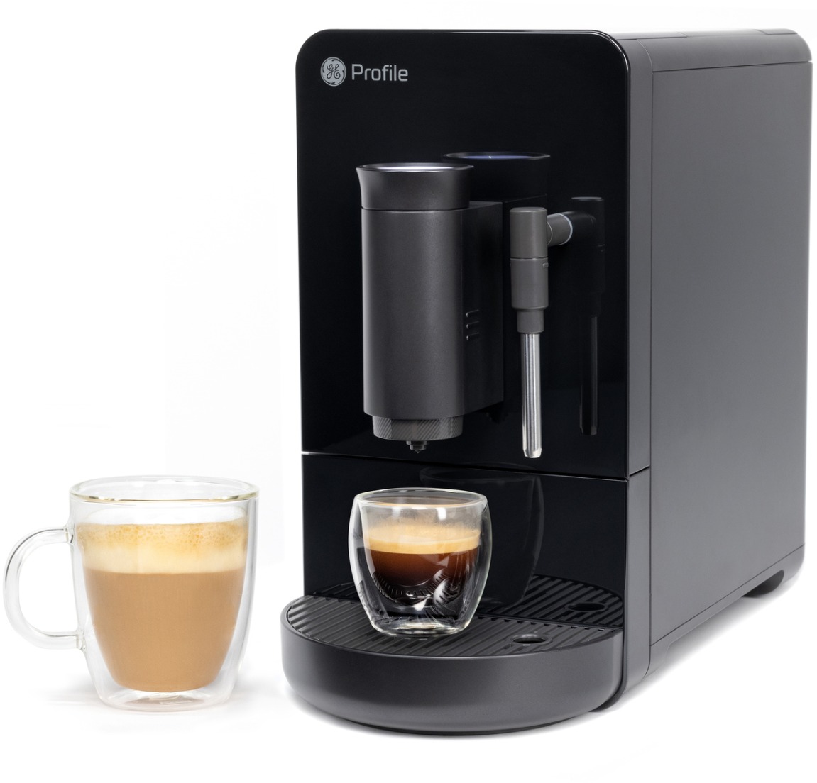 Profile GE Semi Automatic Espresso Machine + Steam Frother | Italian-Made 15 Bar Pump for Balanced Extraction | 15 Adjustable Grind Size Levels | WiFi Connected for Drink Customization - Thumbnail 2
