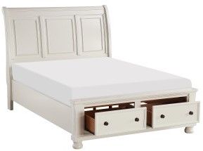 Mazin Furniture Laurelin White Queen Sleigh Bed-2