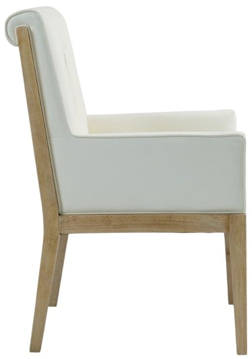 Meridian Furniture Gwendolyn Cream/Natural Vegan Leather Dining Chair-3
