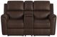 Flexsteel® Henry Burnt Umber Power Reclining Loveseat with Console and Power Headrests-2