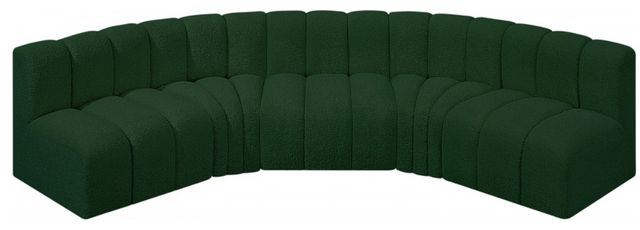Meridian Furniture Arc 5-Piece Green Sectional-1