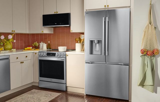 LG 36" 23.7 Cu. Ft. PrintProof™ Stainless Steel Counter Depth MAX™ with Zero Clearance™ French Door Refrigerator-11