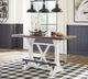Signature Design by Ashley® Valebeck Brown Counter Height Dining Table with White Base-2