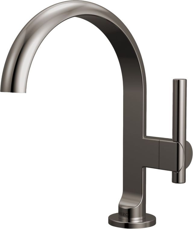 Brizo Roccesco™ Brilliance® Black Onyx Single-Handle Lavatory Faucet with Arc Spout-0