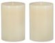 A & B Home 2-Piece Ivory Unscented Soy Wax Candle Set-0