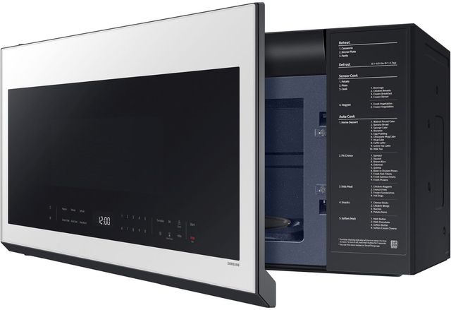 Samsung Bespoke 2.1 Cu. Ft. White Glass Over The Range Microwave-4