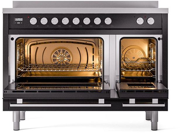 Ilve® Professional Plus II 48" Glossy Black Pro Style Induction Range-2
