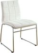 Furniture of America® Oahu 2-Piece Chrome/White Dining Side Chair Set-0