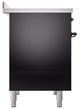 Ilve® Nostalgie II Noblesse 40'' Glossy Black Pro Style Induction Range with Burnished Trim-2