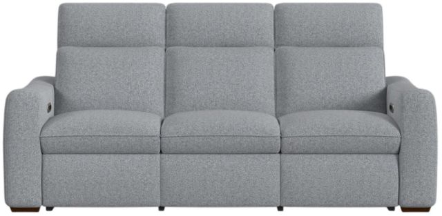 Flexsteel® Ava Stonewash Fabric Power Reclining Sofa with Power Headrest and Lumbar-2