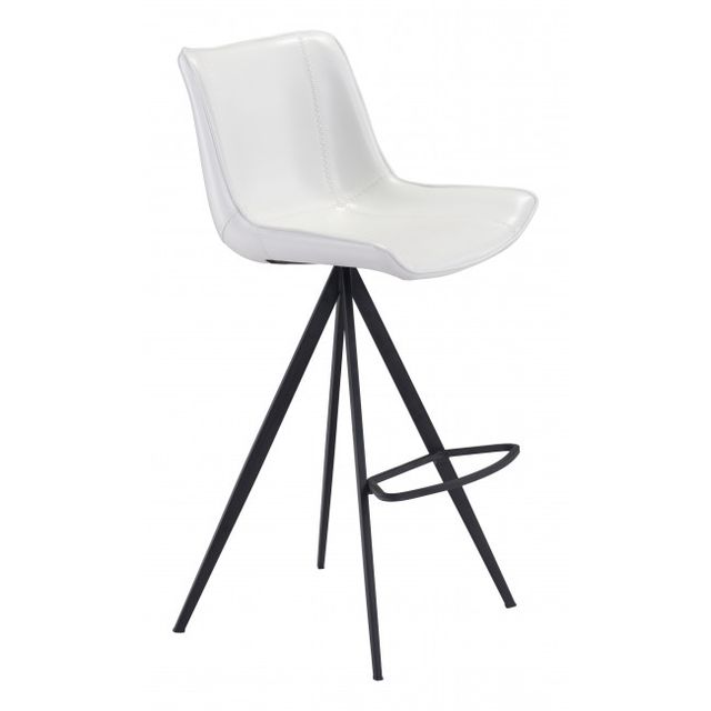 Zuo® Modern Aki White/Black Bar Chair-0