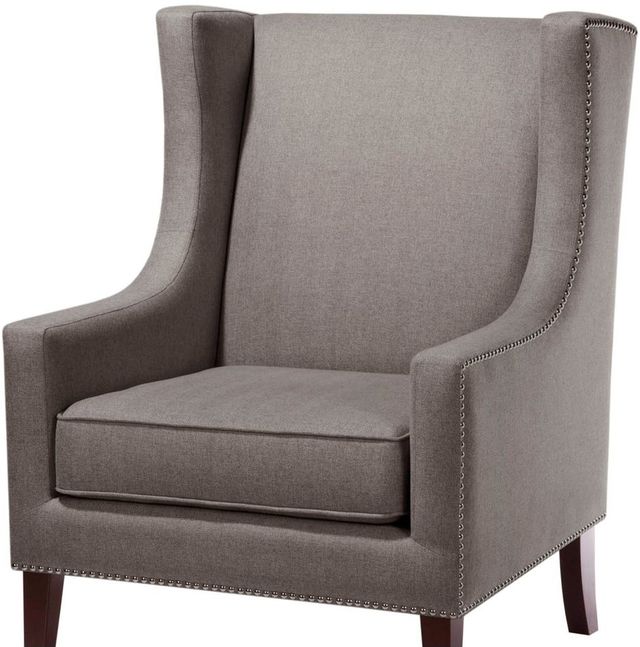 Olliix by Madison Park Dark Gray Barton Wing Chair-2