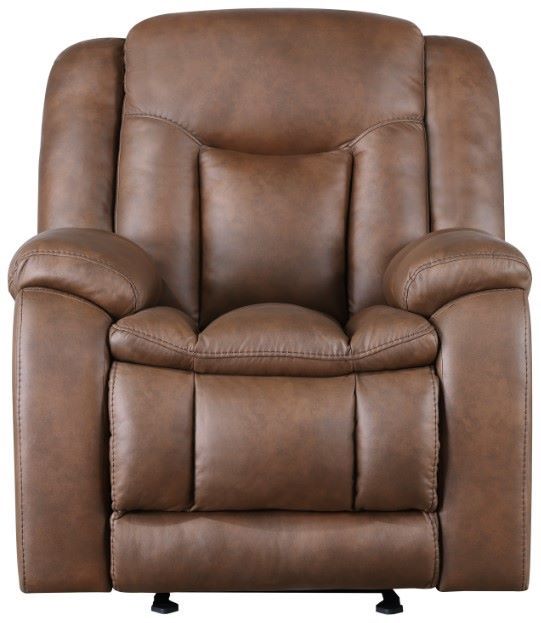 New Classic® Home Furnishings Morello Saddle Brown Manual Glider Recliner-2