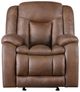 New Classic® Home Furnishings Morello Saddle Brown Manual Glider Recliner-2