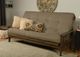 Kodiak Furniture Tucson Linen Stone/Rustic Walnut Queen Futon with Mattress-3