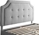 Malouf® Carlisle Stone Queen Upholstered Headboard-0