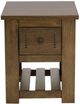 International Furniture Direct Parota III Barrel Brown Chairside Table-3