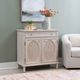 Linon Antique White Oval Cabinet-1