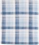 Olliix by Woolrich Blue Plaid California King Flannel Cotton Sheet Set-2