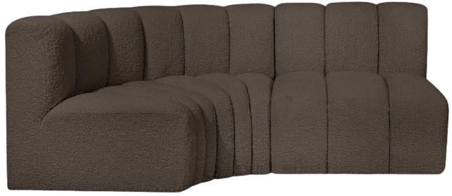 Meridian Furniture Arc 3-Piece Brown Sectional-0