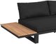 Elements International Cabana 3-Piece Black Aluminum/Fabric Outdoor Living Set-4