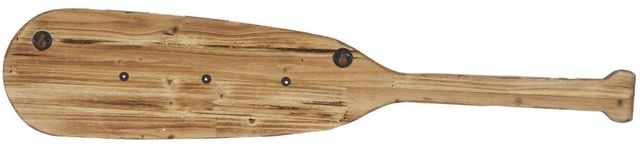 Deco Marche 2-Piece Brown Paddle Wall Hook with Stripe Patterns Set-1