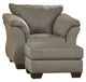 Signature Design by Ashley® Darcy 2-Piece Cobblestone Chair and Ottoman Set-0
