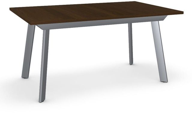 Amisco Customizable Nexus Walnut Veneer Extendable Table with Metal Legs-0