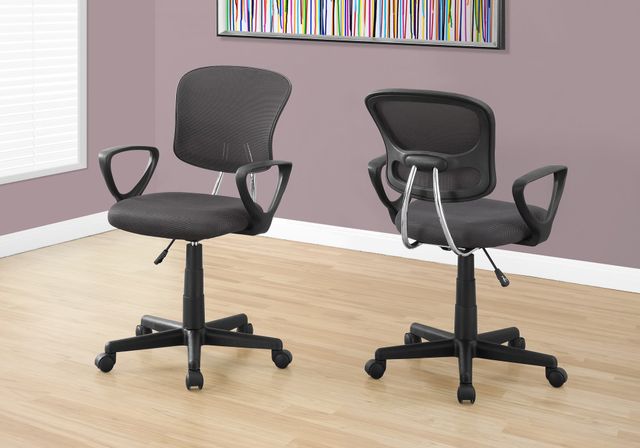 Monarch Specialties Inc. Grey Mesh Juvenile Multi Position Office Chair-3