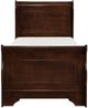 Homelegance® Abbeville Dark Cherry Twin Sleigh Bed-2