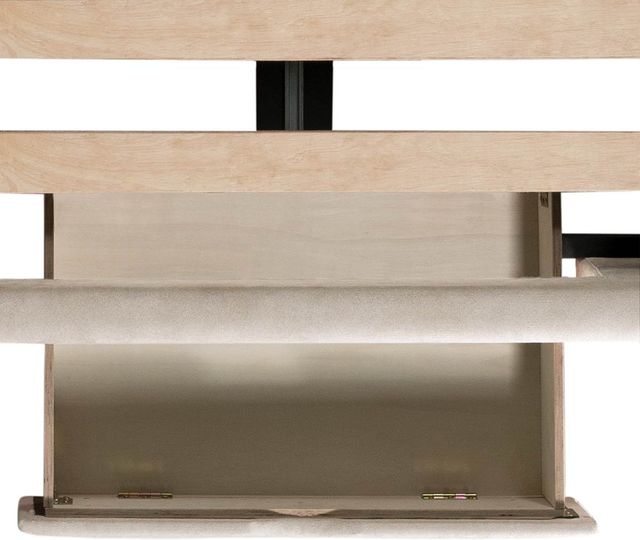 Elements International Magnolia Sand Queen Upholstered Storage Bed-2