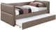 Bernards Trina Mocha Upholstered Twin Trundle Bed-0