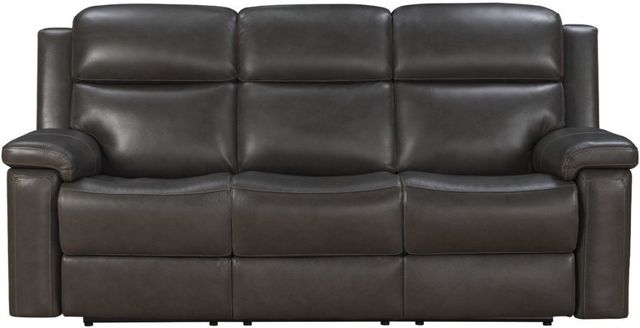 BarcaLounger® Leon Matteo Smokey Gray Leather Power Reclining Sofa-3