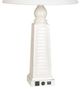 Lamps Per Se Distressed White Washed Table Lamp with USB Port and AC Outlet-2