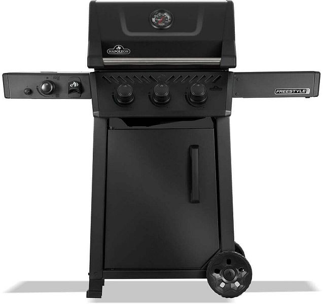 Napoleon Freestyle™ PRO 365 3-Burner Matte Black Freestanding Liquid Propane Grill with Infrared Side Burner-0